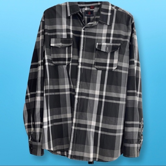 Swiss Cross Long Sleeve Button Down Shirt - Picture 1 of 2